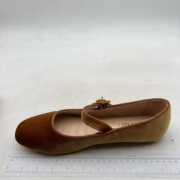 miss left Women's Buckle Strap Mary Janes Classic Closed Round Toe Brown Shoes - Picture 2 of 8